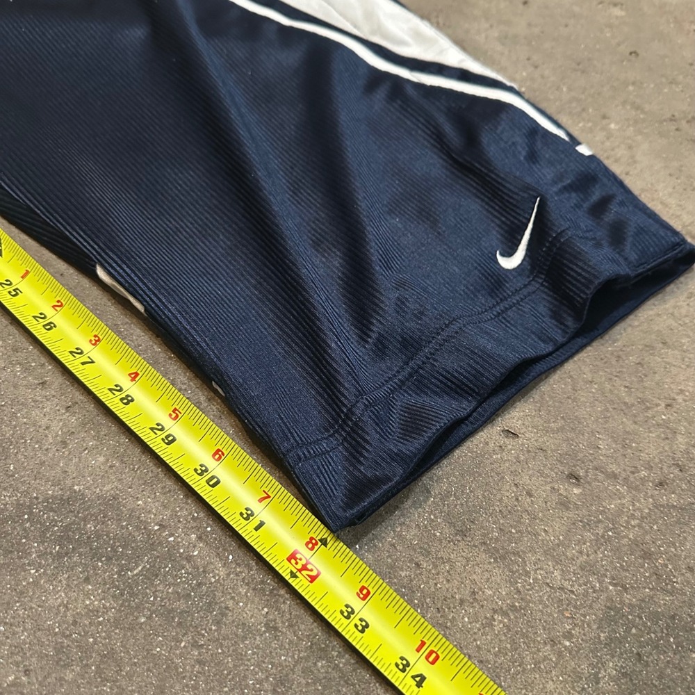 Nike Tear Away Pants Mens M Navy Blue White Basketball Snap Warm Up Vintage Y2K - Picture 7 of 9